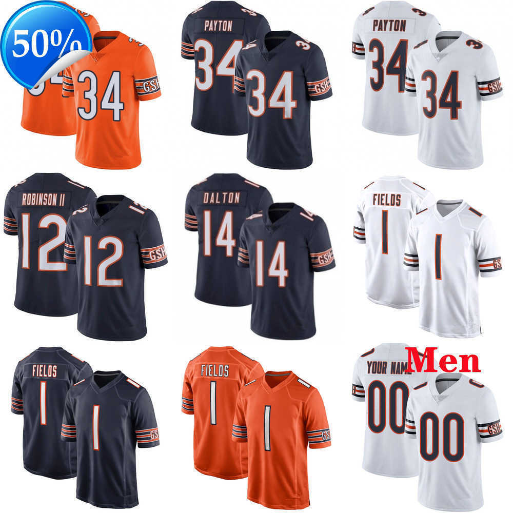 

custom men women youthS chicago''Bears''58 Roquan Smith 1 Justin Fields 10 Chase Claypool 89 Mike Ditka 14 Andy Dalton 34 Walter Payton Football Jerseys, Color