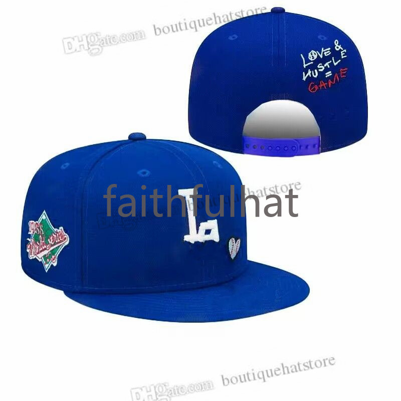 

2023 Men's Baseball Snapback Hats Classic Chicago Black Sport Full Closed Design Caps Chapeau 1995 Stitch Heart " Series" " Love Hustle Flowers Ma7-06
