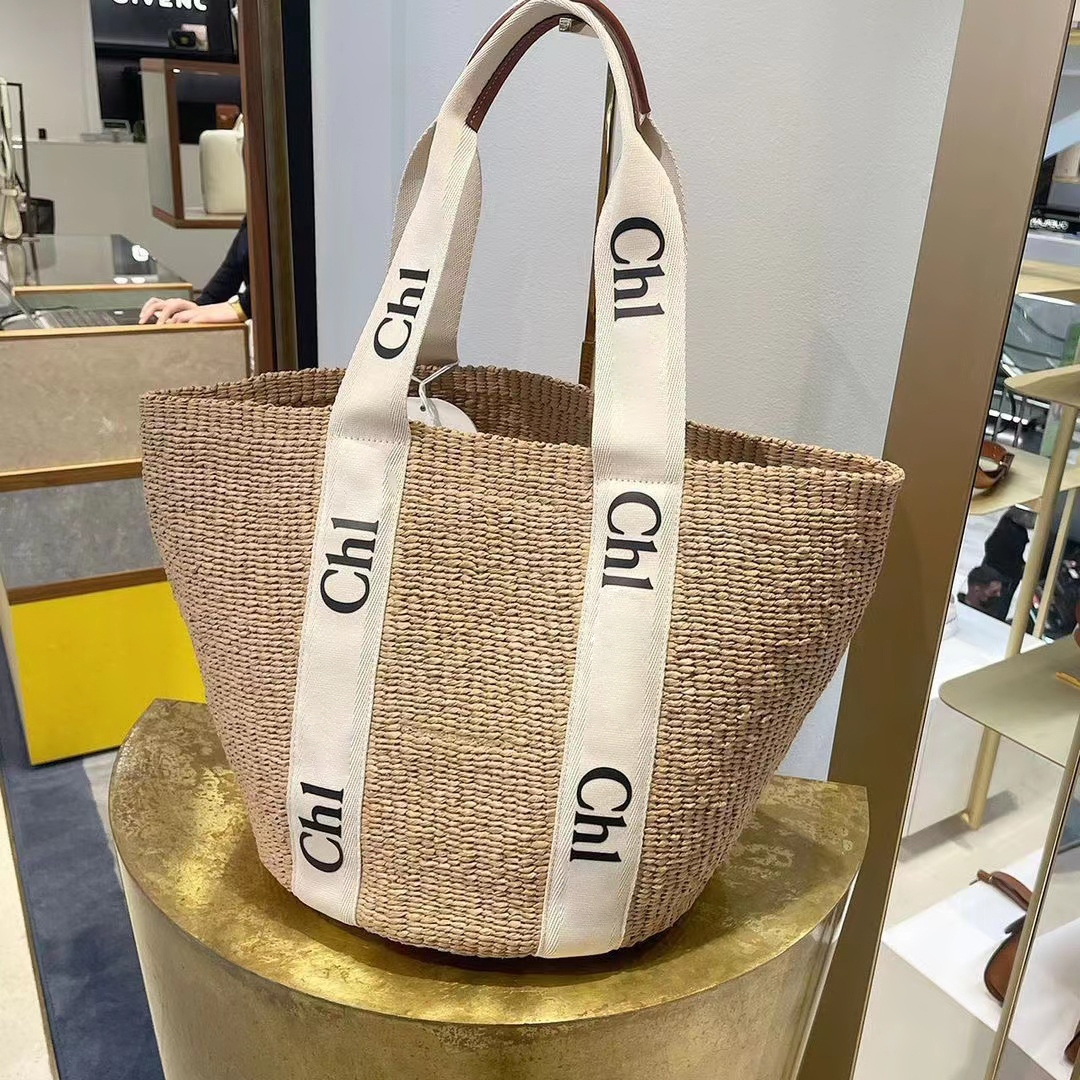 

WOODY bucket Bags Shoulder totes basket Bag Womens mens Fashion Shopping travel summer Beach vacation Straw large Crossbody, Brown