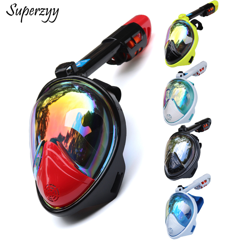 

Diving Masks Diving Mask Underwater Scuba Anti Fog Full Face Diving Mask Professional Snorkeling Set with Anti-skid Ring Snorkel 230307