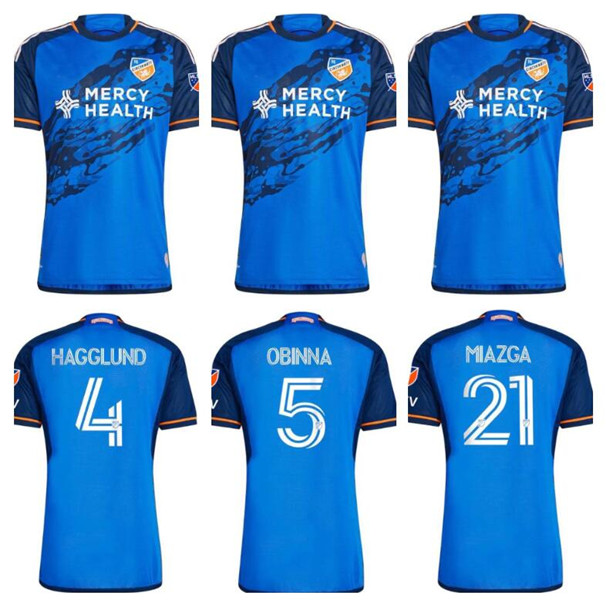 

2023 FC Cincinnati soccer jerseys 23 24 Hagglund Obinna Vazquez home away Miazga football shirt thailand quality MEN SIZE S-XXL fans player version 2024