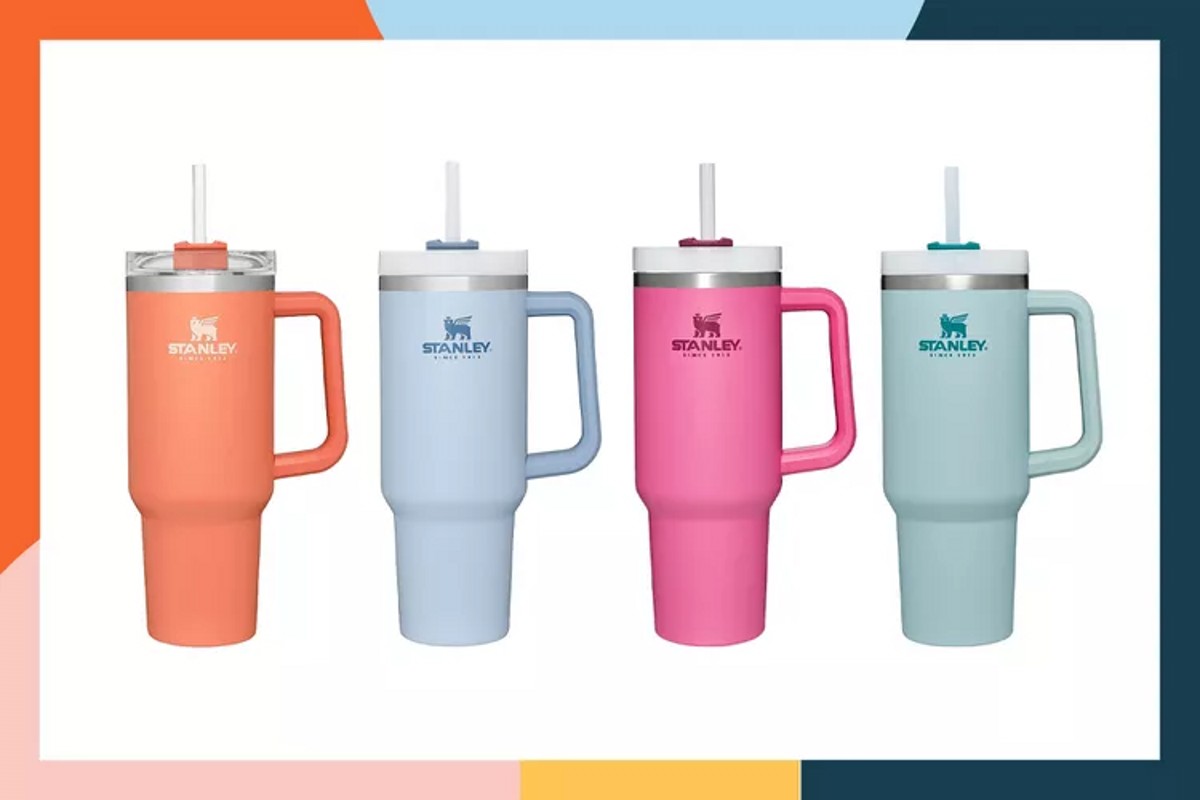 

new 40oz Stanley Quencher H2.0 Portable Car Tumbler Vacuum Water cups with Handle and Lid Double Wall Stainless Steel Insulated Cup Travel Beer Coffee Mug, Multi-color