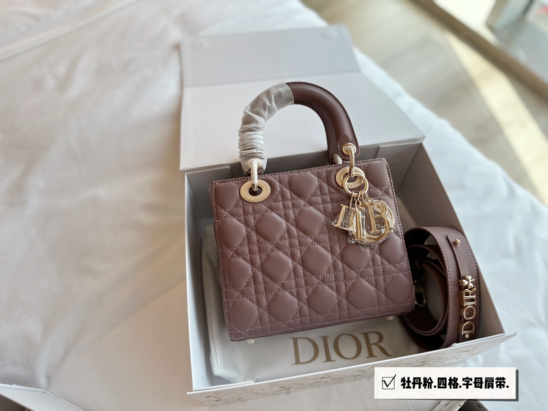 

dior lady handbags purse women crossbody bags cowhide leather