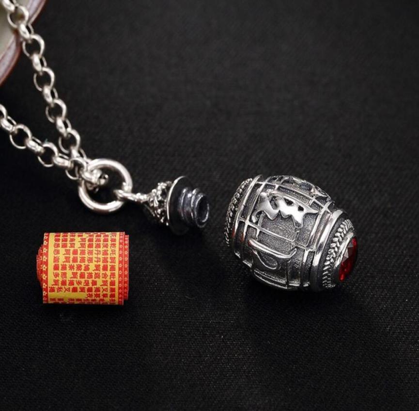 

Pendants 925 Solid Sterling Silver Fashion Jewelry Tibetan Mantra Om CZ Prayer Box Locket Pendant Men Women A23746048463