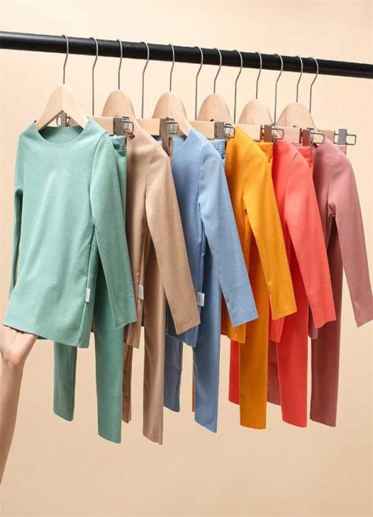 

Children Thermal Underwear Baby Girls Clothing Sets Seamless For Boys Autumn Winter High Technology Kids Infant 310y 2111306923598, Orange