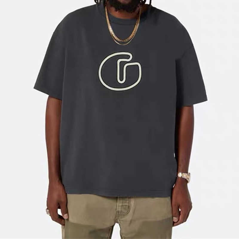 

2023 Galllerry Letter Painted Tee Fashion Mesh T-Shirt Short Sleeve Man Women Summer Casual Hip Hop FZTX1858, As pics