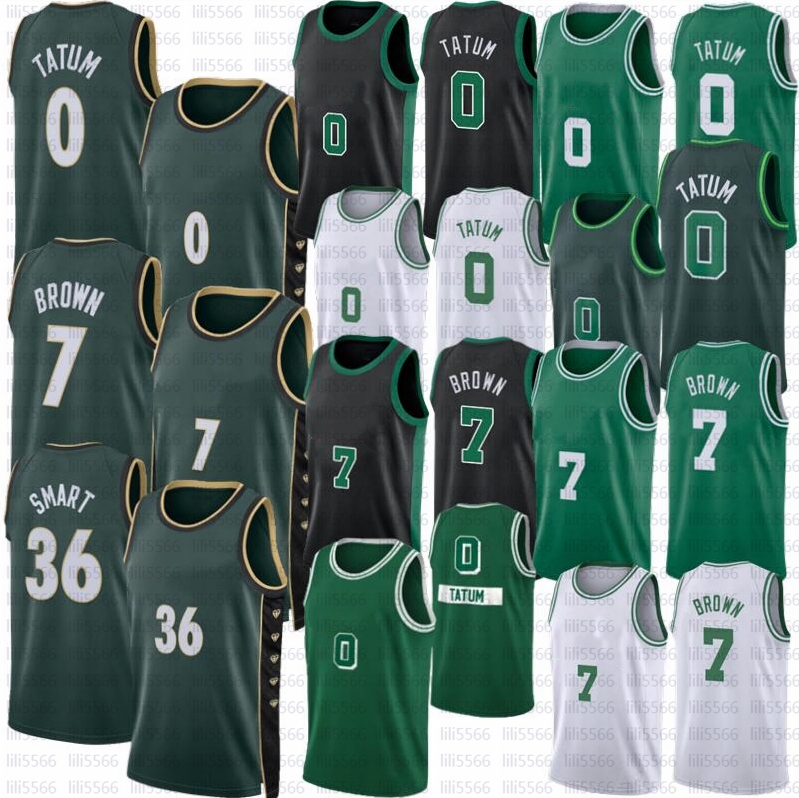 

Jayson Tatum Bostons Jaylen Brown Basketball Jerseys Celtices Marcus Smart White 2023 City Shirt Green Edition Jersey, As