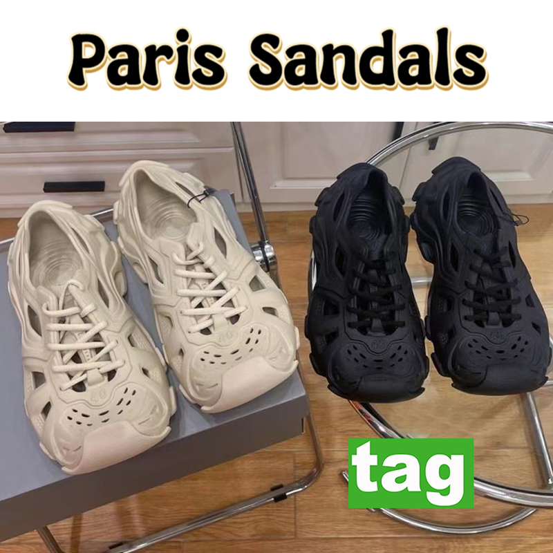 

Paris Sandals for men HD Lace-up Sneaker luxury Sandal Lace up summer beach shoes Flats Flat Mens Slides slippers slipper black beige Slide rubber Flip Flops Footwear, 01