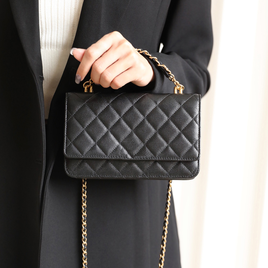 

10A Original quality luxury chain bag designer bags 22K 19cm lady handbag genuine leather shoulder bag With box C148