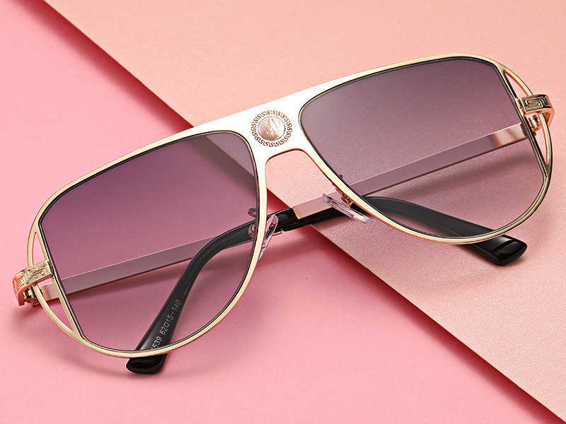 

New personalized head eyewear glasses sunglasses metal hollow out Pilot men's and women's trend