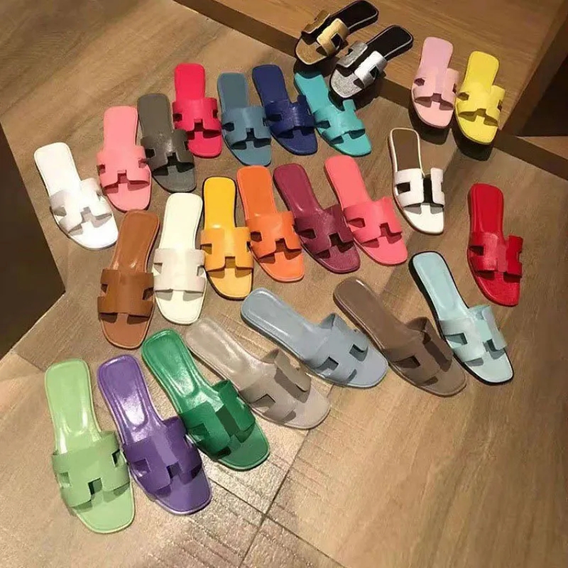 

Designer Sandal Women Slides Summer Rubber Big Head Slides Orange Black Green Shoes Flat Slippers With XDBY, 30