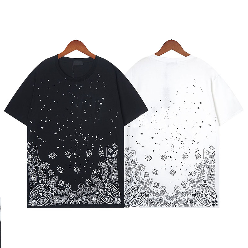 

Summer thin men's T-shirts crewneck women's T-shirt pure cotton breathable like short sleeve printed men's fashion British couple T-shirt high product sweatshirt, White