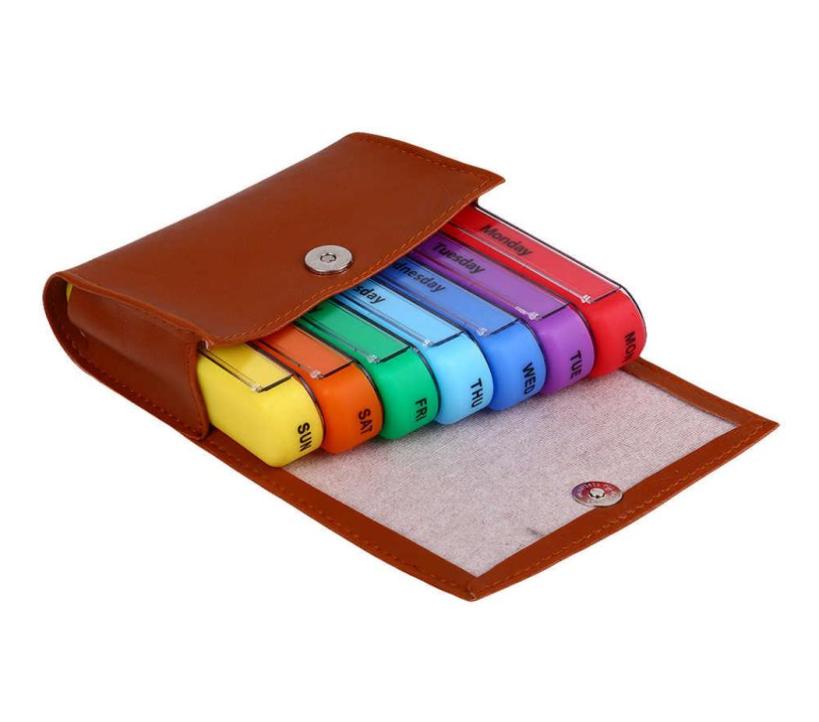 

28 Squares Weekly 7 Days Tablet Pill Box Holder Medicine Storage Organizer Container Case Wallet Medicine Box Travel Case 2106266278655