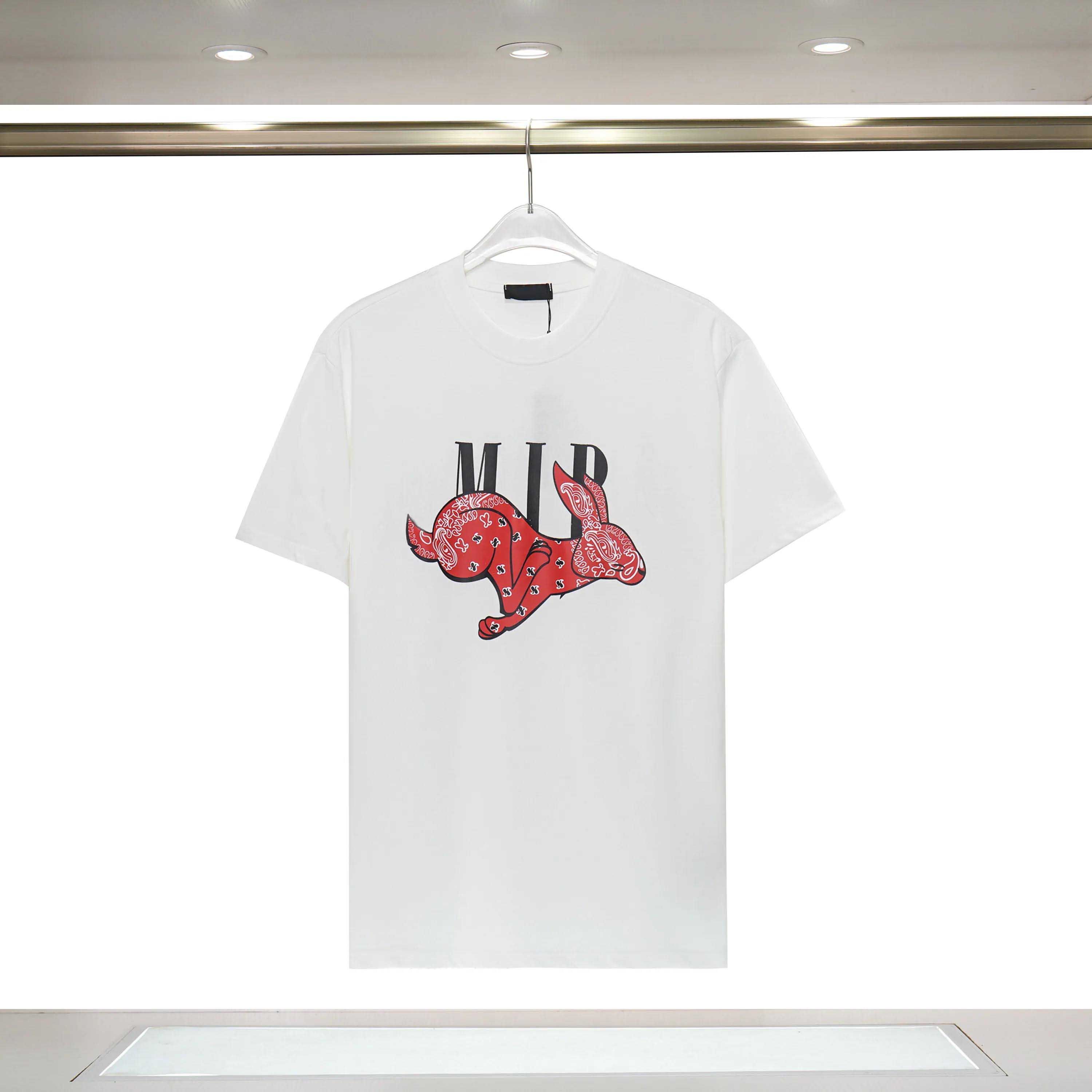 

Fashion Rabbit Pattern Print Tshirts Men Women Designer Streetwear Tee Shirts Men Summer Short Sleeve Hip Hop T-Shirts Size S-XXXL
