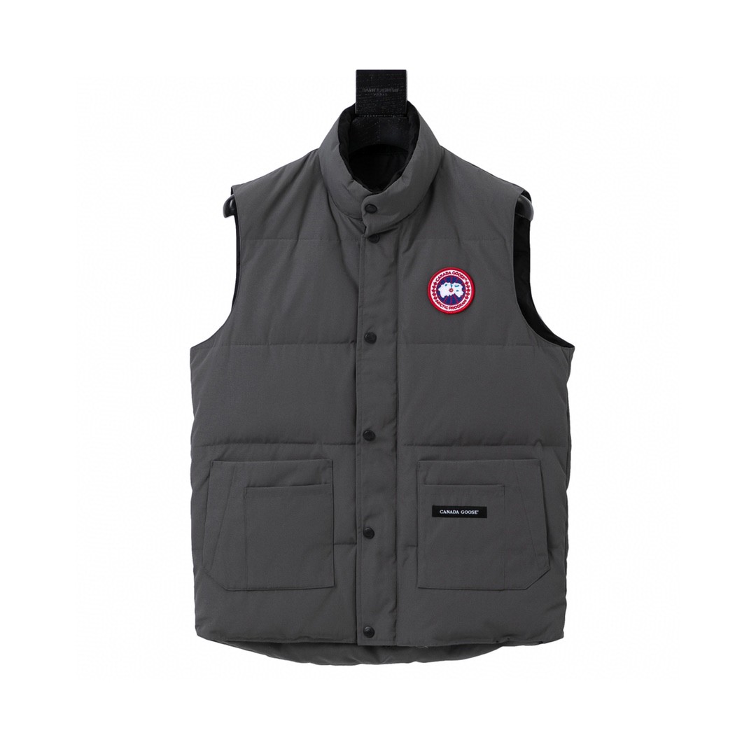 Canada goose vest mens vests designer gilet red label jacket velvet material loose coat gray black and white blue fashion trend couple coat waist-image-847634398