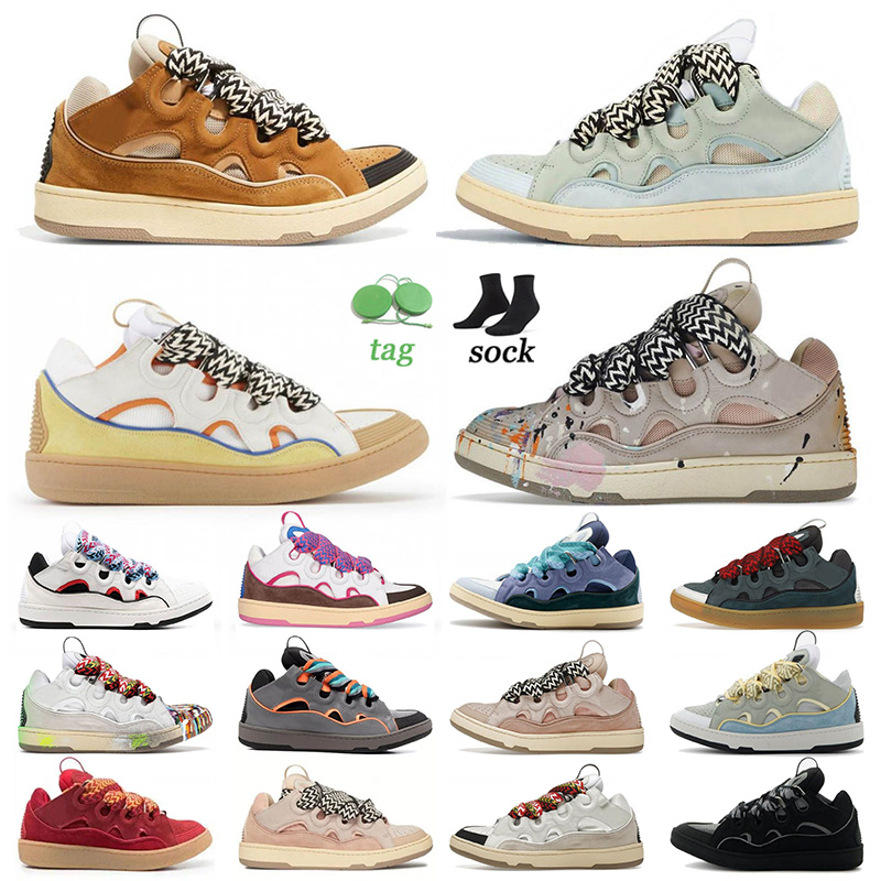 

Fashion leather curb casual shoes dress shoes men women sneakers Gallery Dept. Pale Pink Multi Green Beige Yellow Brown Light Grey Blue Black Red