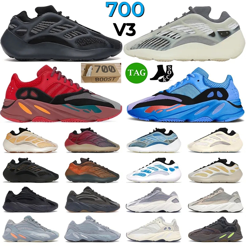 

With Box Designer 700 V3 V2 Running Shoes Men Women Alvah Azael Fade Salt Mono Safflower Solid Grey Hi-Res Red Blue Vanta Utility Black Mens Trainers Outdoor Sneakers, 37