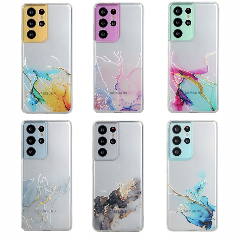 

Watercolor Painting Marble Cases Camera Protection Shockproof For Samsung S23 Ultra S22 Plus S21 FE A04 A04E A14 A34 A54 A13 A23 A33 A53 A73 A03 A03S A12 A22 A32 A52 A72, Green