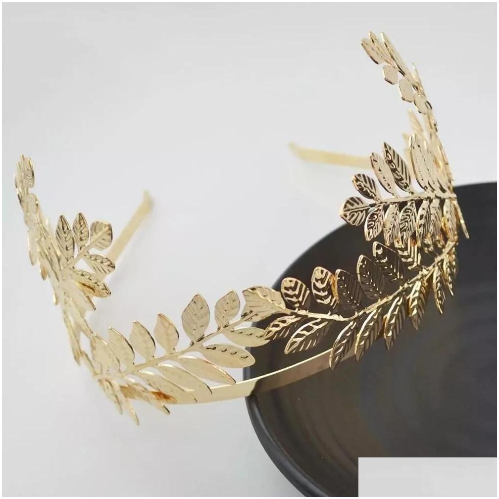 greek goddess hair vine tiara bridal olive crown baroque headband gold leaf branch headpiece fairy wedding jewelry accessories