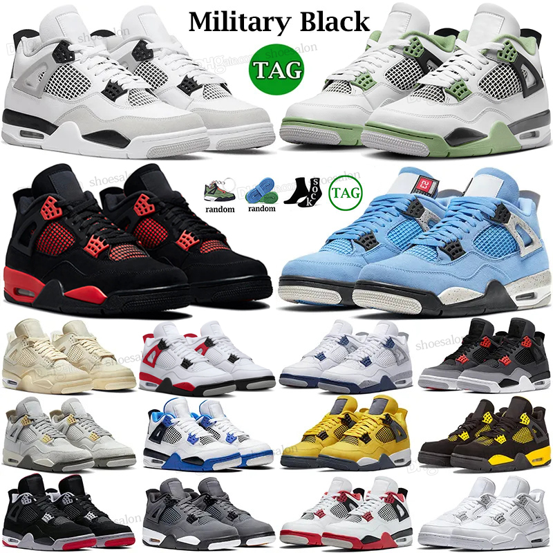 

shoes basketball seafoam 4s women men 4 Military Black Cat White Oreo Fire Red Thunder Sail University Blue jumpman Cool Grey Infrared Metallic Unc sports sneakers, 38