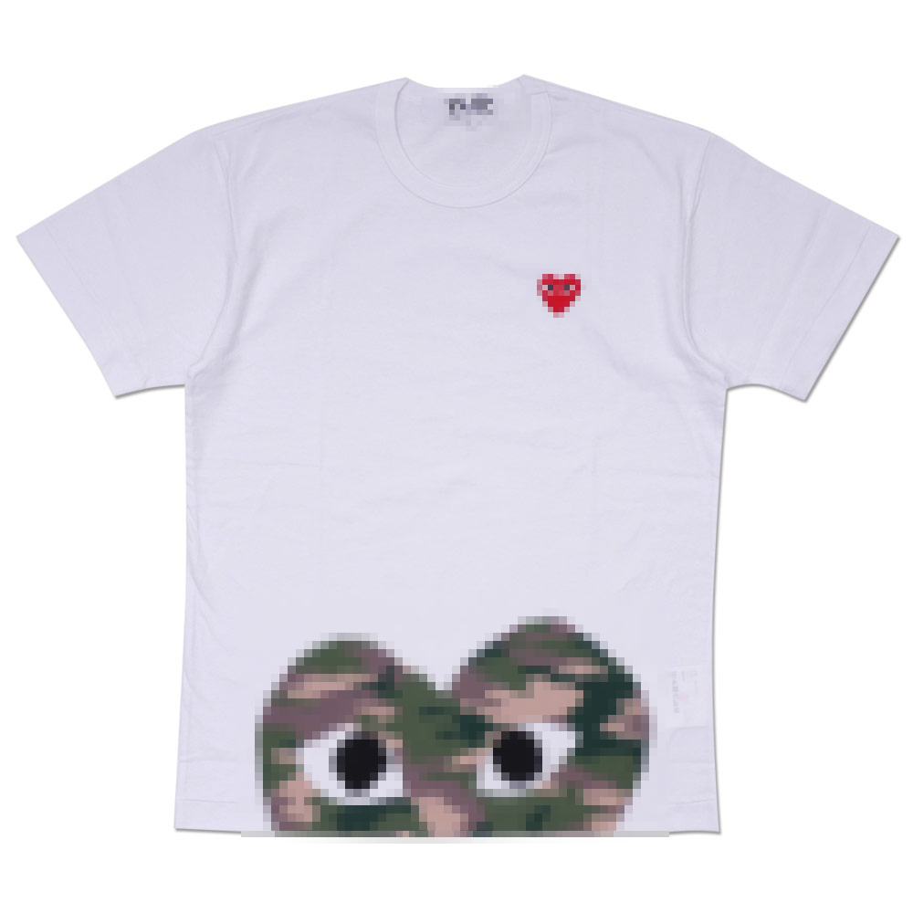 Commelys De Garsons Designer Plays Commeness Desvgarconness T Shirts Big Hearts Tee White Women Short Sleeve Shirt Luxury Sweatshirt Red Heart Loose