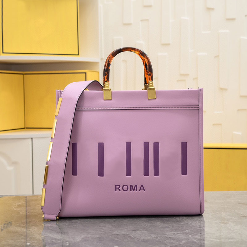 

Sunshine Tote Bag Shopping Bags Large Capacity Package Shoulder Handbag Purse Genuine Leather Fashion Letter Removable Wide Strap Stiff Handle Totes