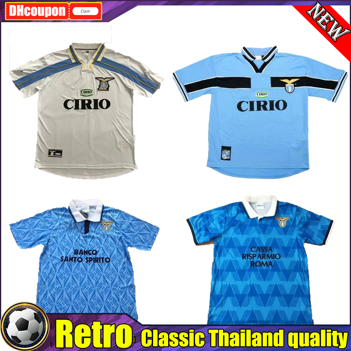 

1989 1991 Lazio Retro NESTA soccer jerseys 1999 2000 2001 NEDVED MANCINI GASCOIGNE SALAS VINTAGE Camisetas De Futbol top thai quality, 04