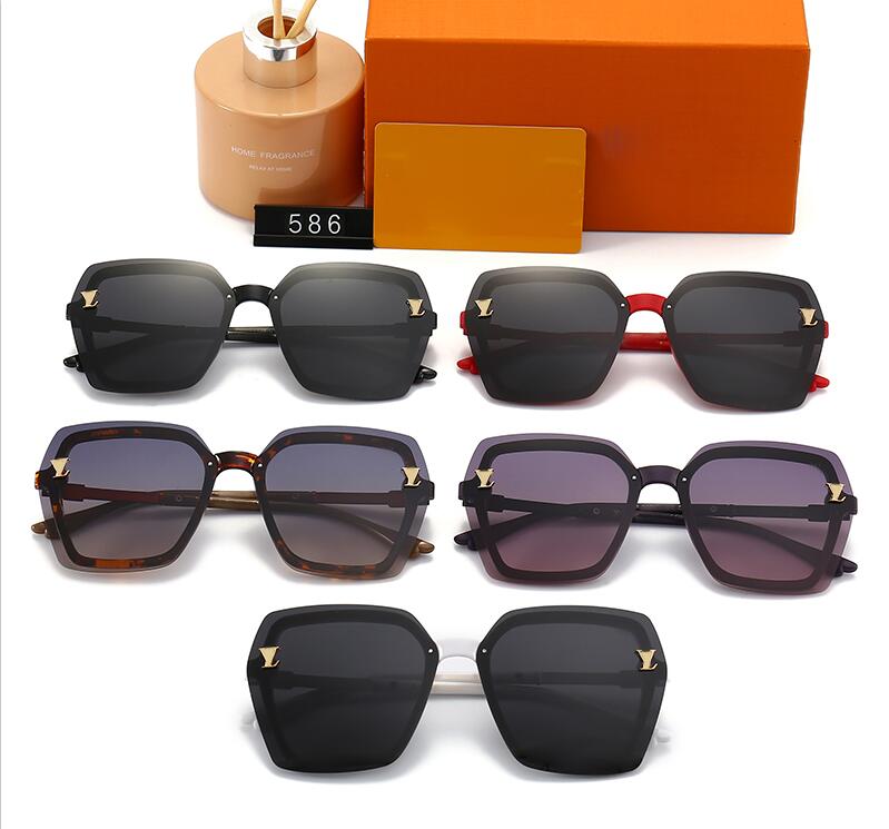 

2023 Fashion Men 586 sunglasses for mens sunglass Designer Sunglasses women Classic Eyeglasses Goggle Outdoor Beach Sun Glasses For Man Woman Mix Color Optional