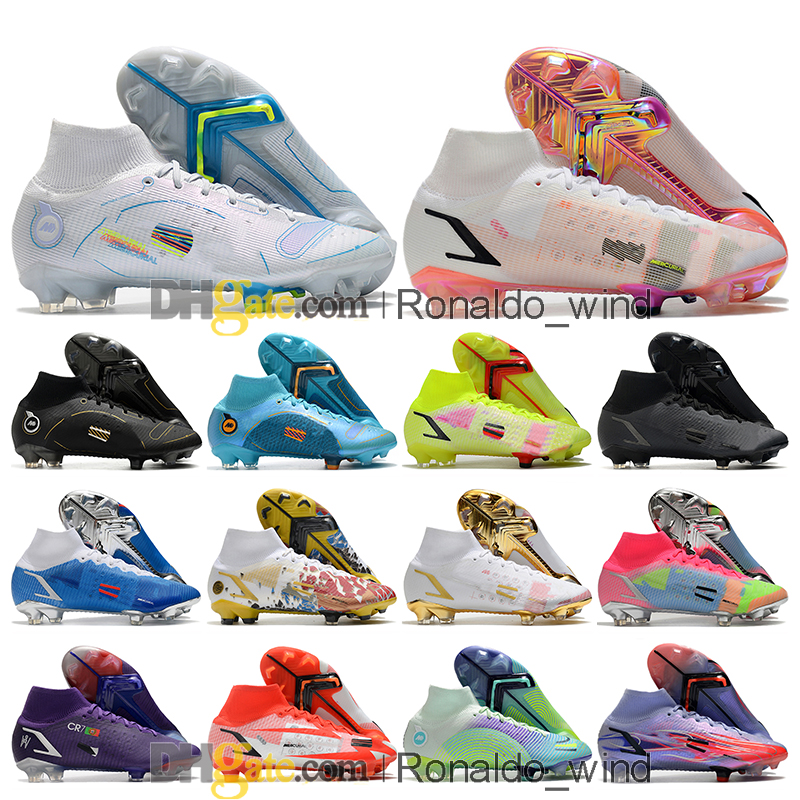 

Gift Bag Mens High Ankle Football Boots Cristiano Ronaldo CR7 Mercurial Superfly VIII 8 Elite FG Cleats Neymar ACC Soccer Shoes Top Outdoor Trainers Botas De Futbol, Color 13