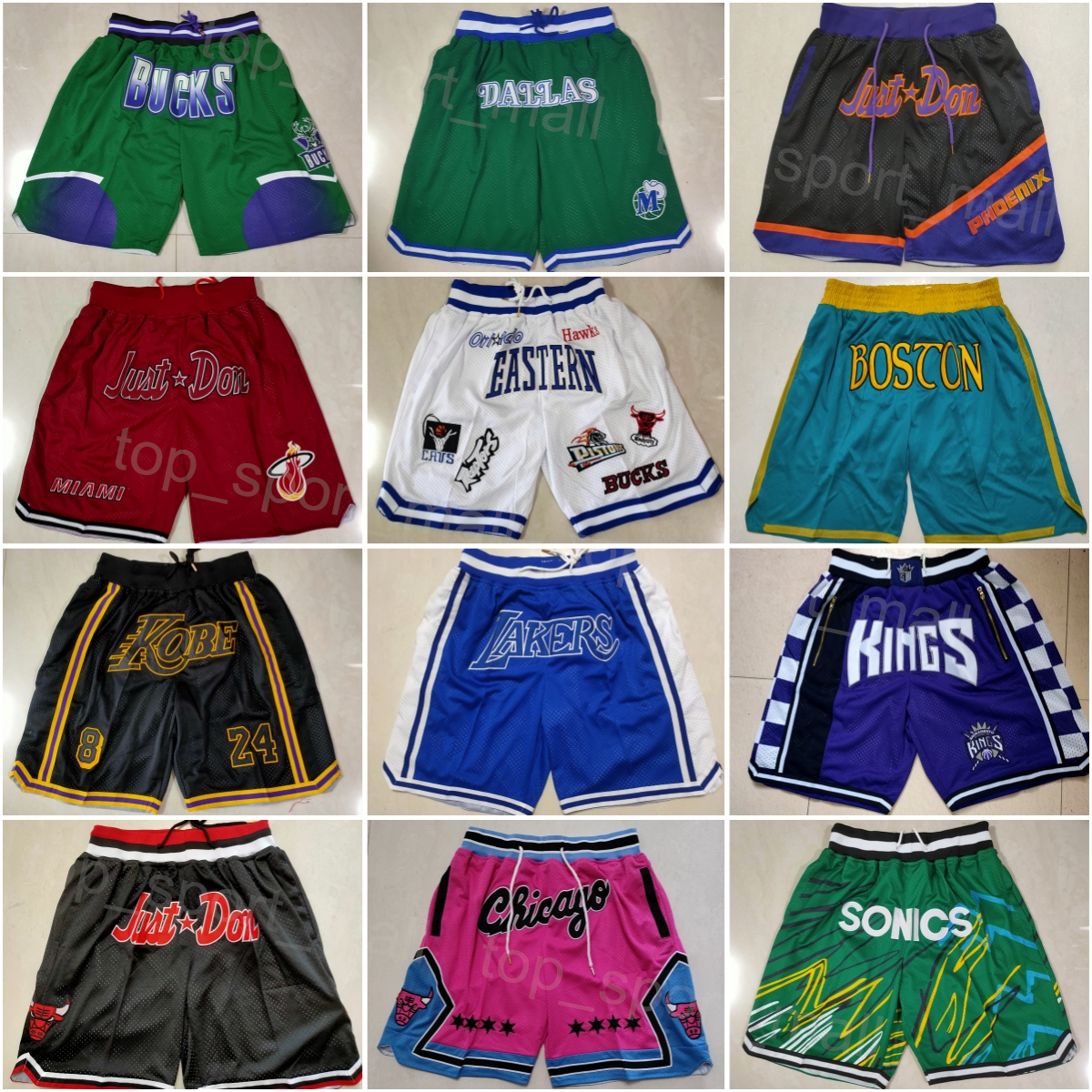 

Men Just Don Basketball Shorts Sport Drawstring Pocket Zipper Pant Western Eastern Running Team Wear Sweatpants Thomas Bryant Russell Westbrook Matisse Thybulle, Photo l