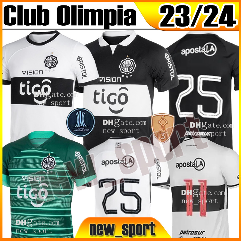 

2023 Club Olimpia 120th Asuncion Mens soccer jerseys R.ORTIZ W.GONZALEZ D.GONZALEZ S.OTALVARO Home White Away Black 3rd Green Football Shirt Short Sleeve Jersey Top, Aolinpiya 120th