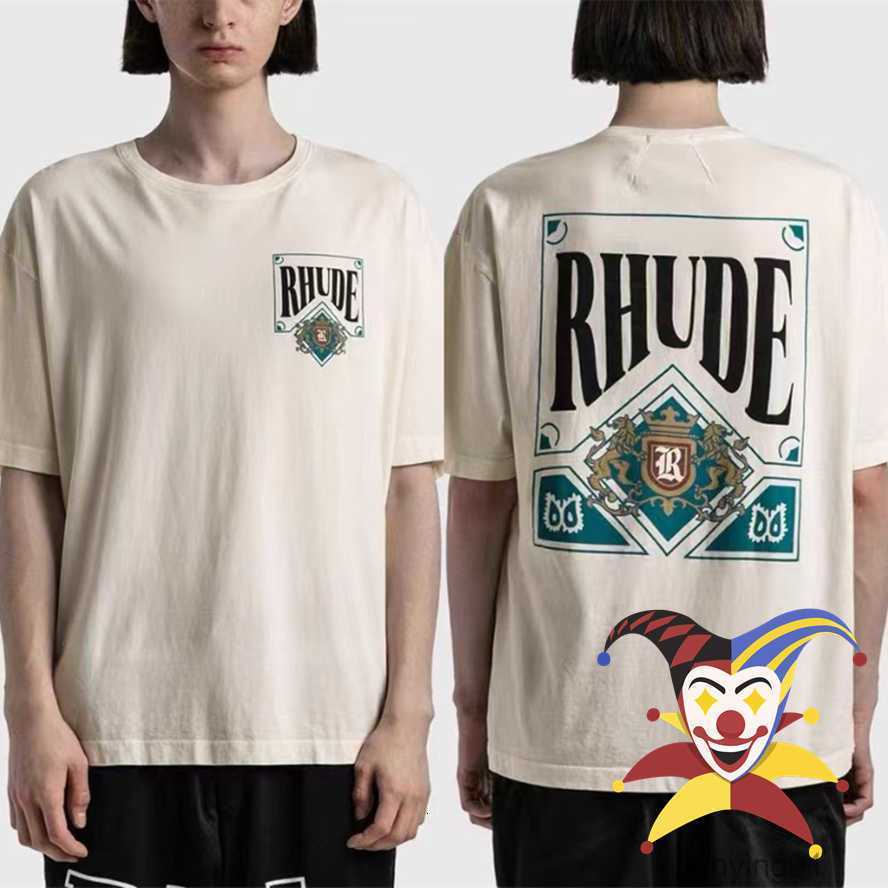 

Men's T-shirts 2022ss Rhude Playing Card Print t Shirt Men High Quality Oversized Heavy Fabric T-shirts Tops T221202, 19