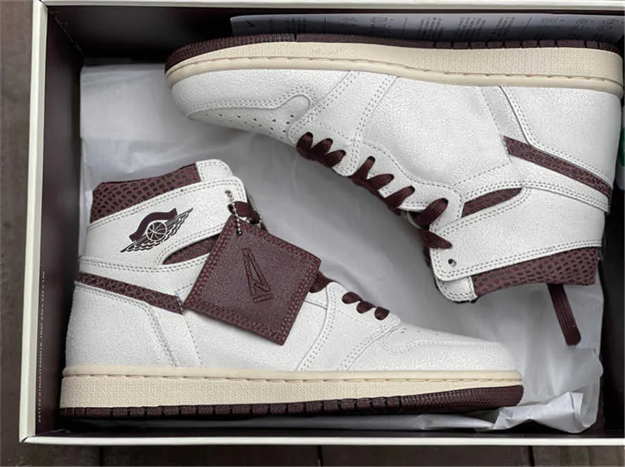 

Sale Shoes A Ma Maniere x 1 High OG 1s Shoes Airness DO7097-100 Outdoor Sports sneakers Mens Womens Sail Burgundy Crush 1S Sneakers Men Women Sports, 01