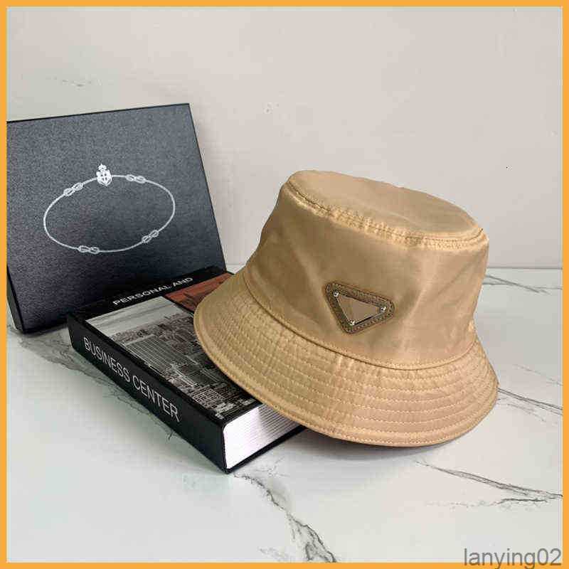 

New Nylon Bucket Hat Unisex Women Hats Triangle Luxurys Designers Caps Mens Bonnet Beanie Designer Cap Womens Sunhat Beach D2107072l e3, Blue
