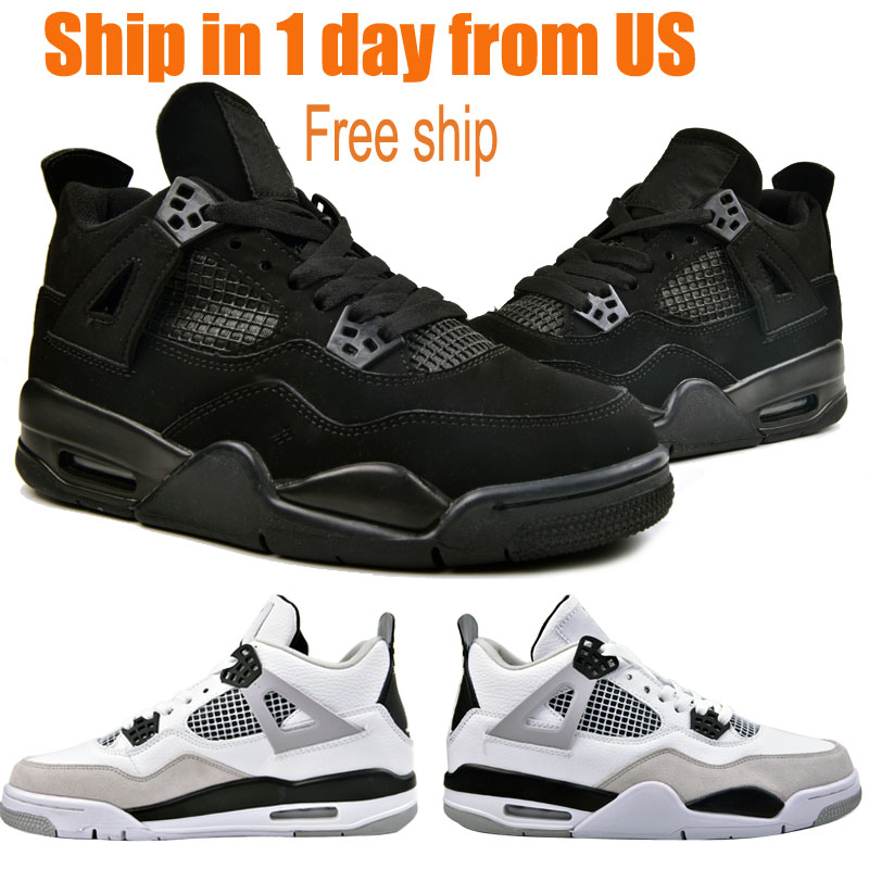 

jordens 4 Shoes Sneakers Photon Dust Midnight Navy Cool Grey Patent Starfish University Blue Oreo Bred Black Cat Dark Mocha women Sports men Trainers, Military black