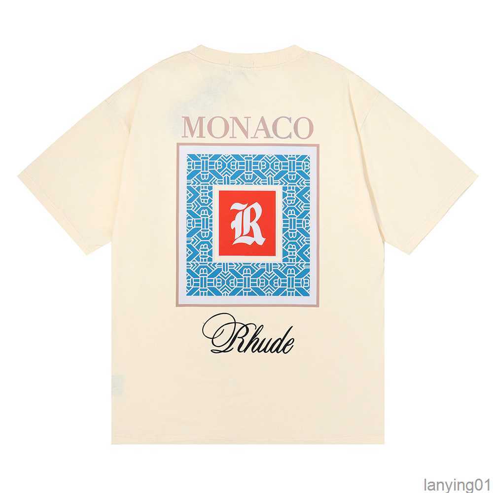 

22ss Mens t Shirts Designer Rhude Printed Fashion Man -shirt Opquality Us Size M-xl, B@g