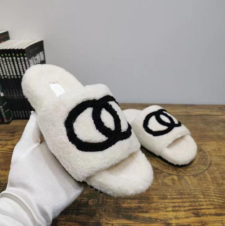 

Faux Fur Home Slippers Fluffy Women Shoes Slides Comfort Furry Flat Sandals Female Cute Indoor Slippers for Woman Flip Flops fuzzy house shoe, 03