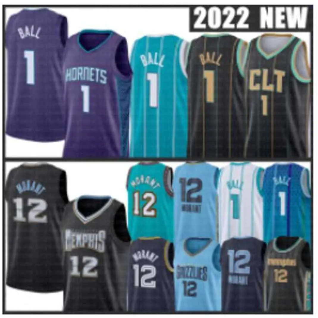 

Ja Morant 1 LaMelo Ball Basketball Jerseys Charlottes Terry Rozier III Memphises Hornet Jersey Grizzlie City Mark Williams Gordon Hayward 2022/23 Teal Retro Shirt, As7