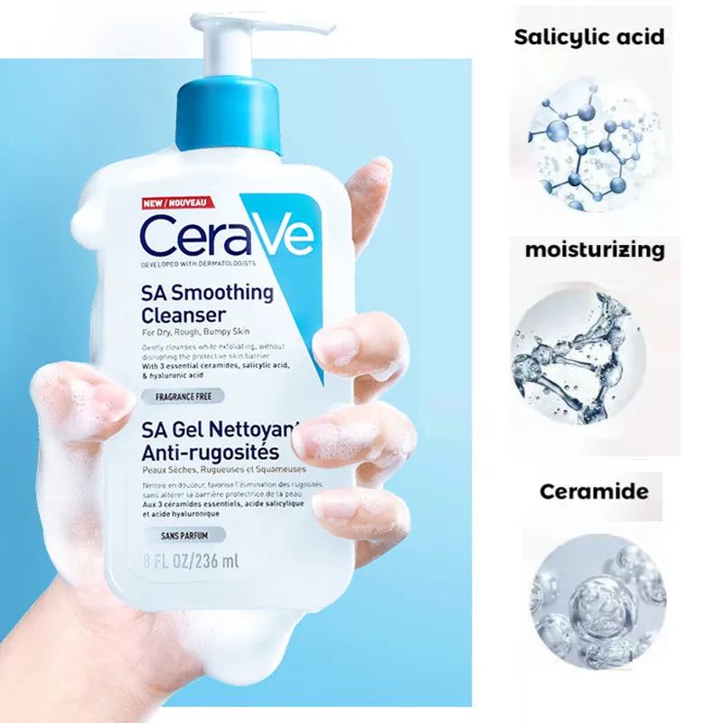 

Skin Care Cream 236ml Cerave SA Smoothing Cleanser Hydrating Foaming Cleanser Moisturising Lotion 8fl.oz Fragrance Free Face Body Correct Treatment Gel Fast Ship