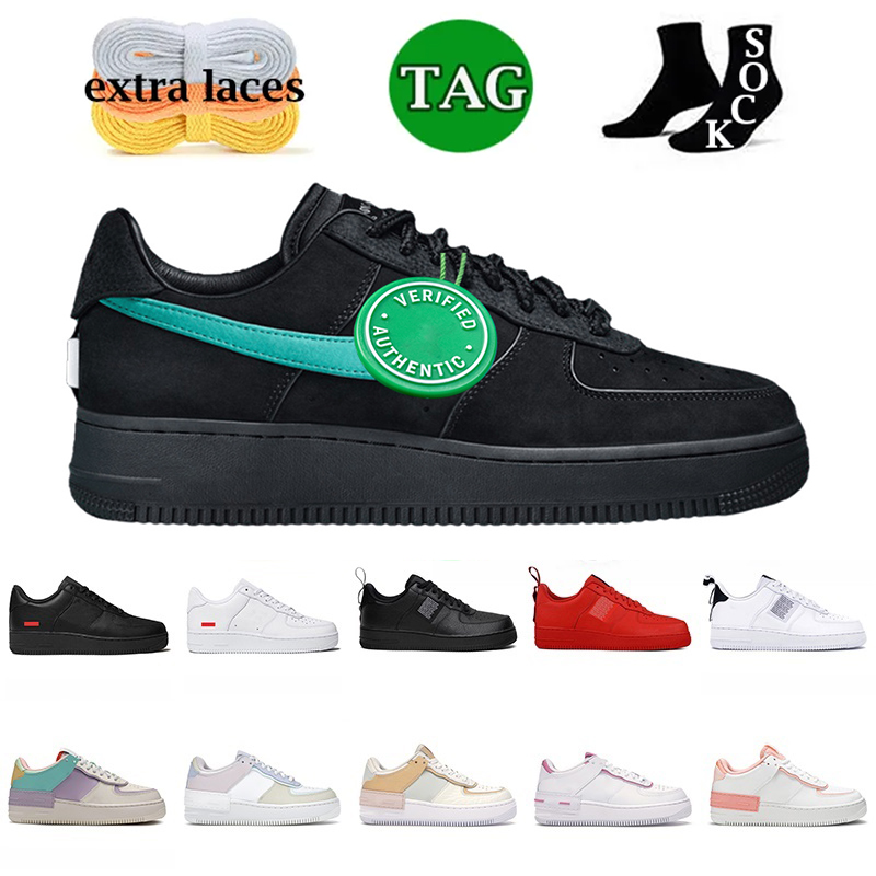 

Air Force 1 Tiffany & Co. Airforce AF1 Running Shoes classic utility triple white black neon red chaussures mens trainers Sports Outdoor Sneakers