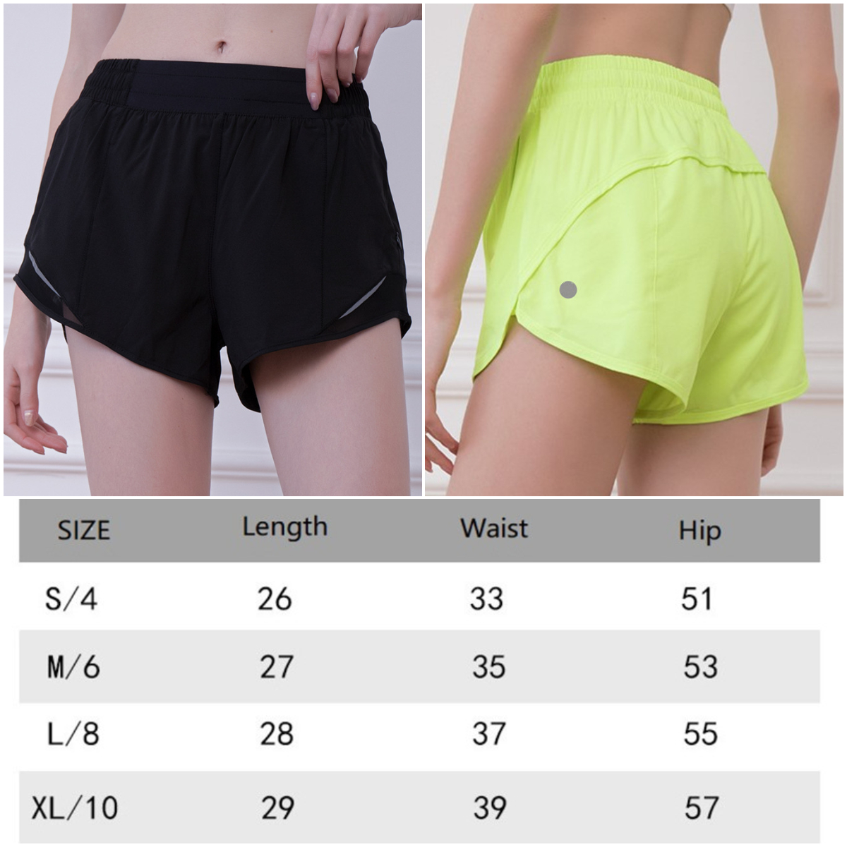 

LU-YDPF62 Womens Yoga Outfit High Waist Shorts Exercise Short Pants Fitness Wear Girls Running Elastic Adult Pants Sportswear Breeches Breathable, A6