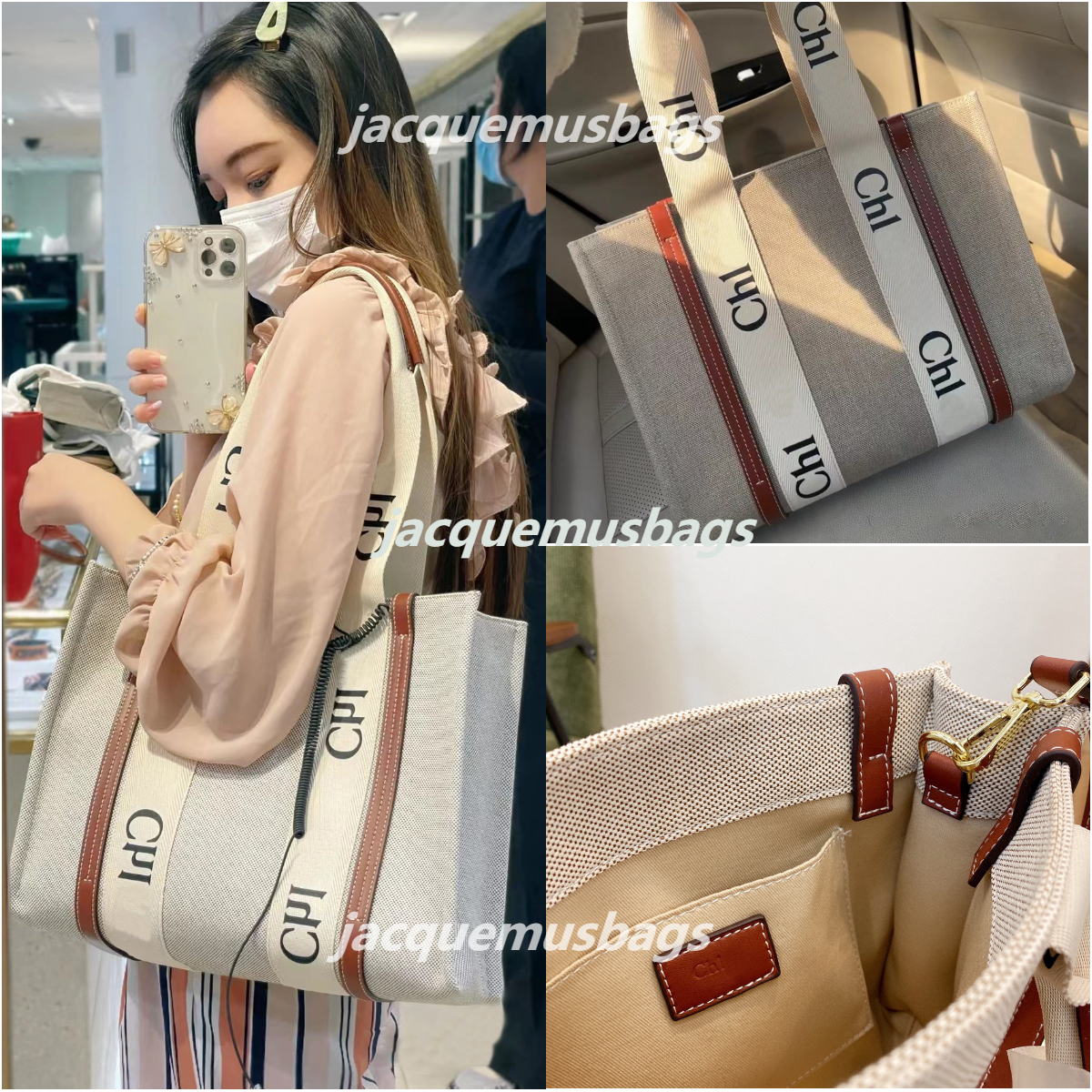 

Women Handbags Woody Tote Shopping Bag Totes Nylon Hobo Fashion Linen Large Capacity Beach Bags Luxury Designer Crossbody Shoulder Bag Purse Multiple Size, Color15