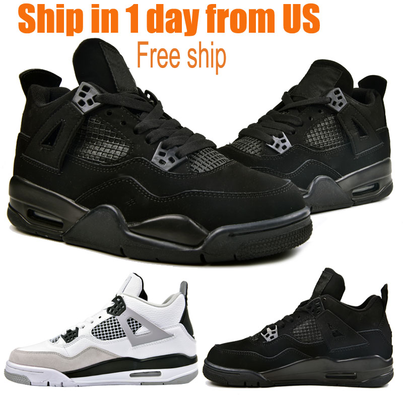 

jordens 4 basketball shoes men 4 Military Black Cat White Oreo Fire Red Thunder Sail University Blue Cool Grey Infrared Metallic Canvas Bred sports sneakers