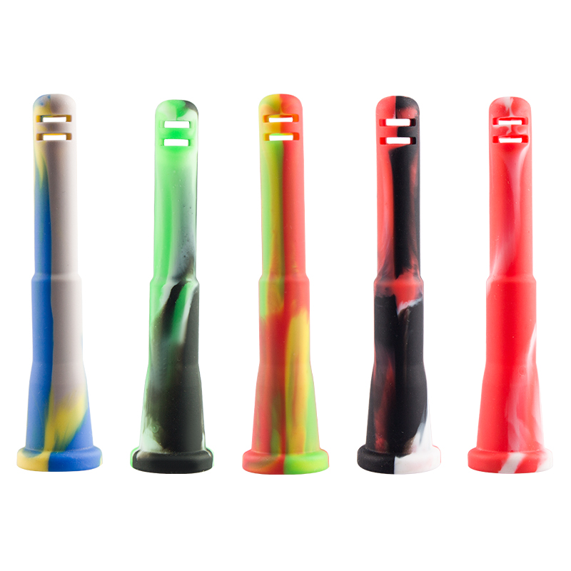 

Paladin886 Colorful Smoking Silicon Downstems Tubes With 4 Cuts 105mm Length For Glass Water Bongs Pipes