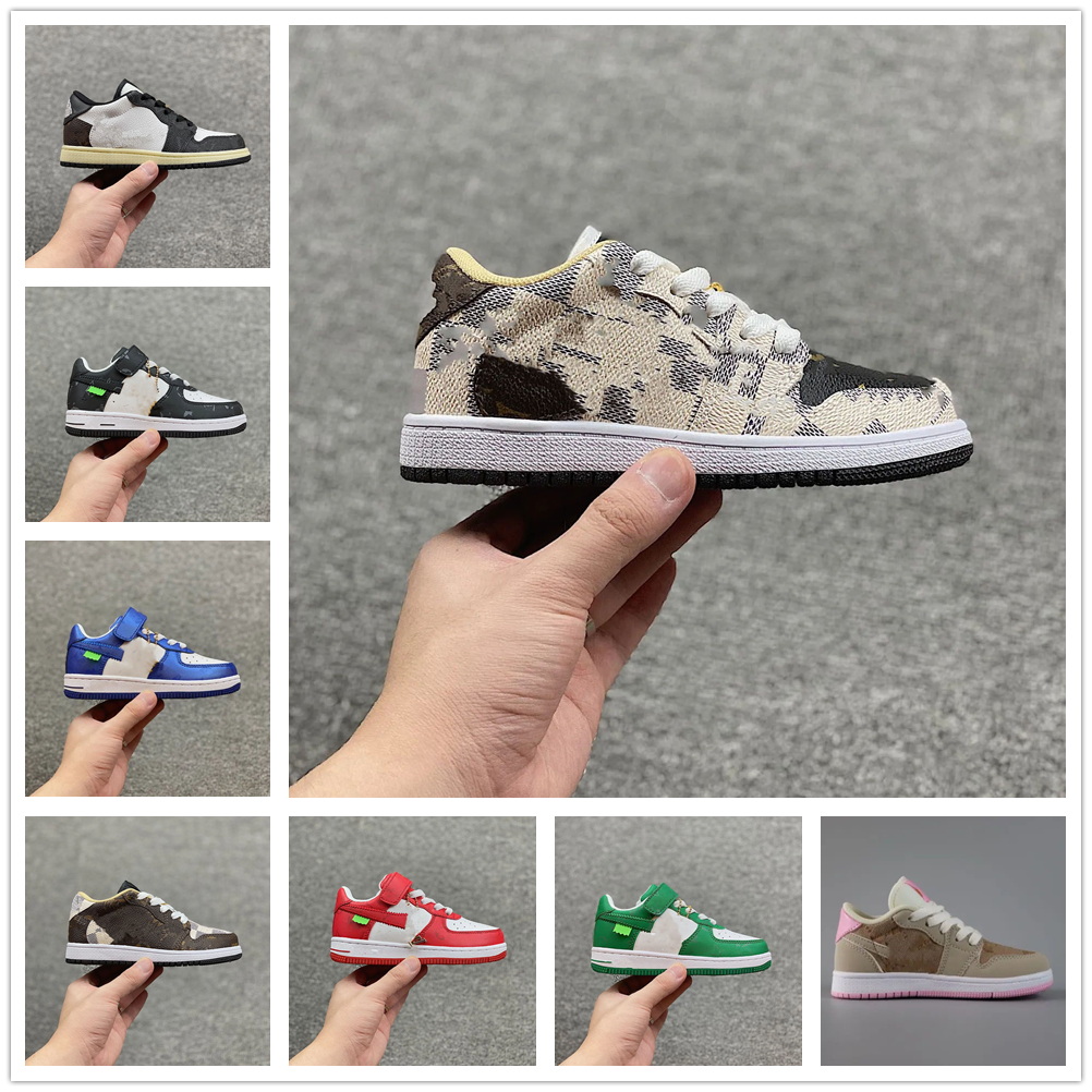

Fashion Kid shoes Low Cut Chicago Collaboration Fragments Military Blue TS Scotts 1s Light Smoke Grey Retros Shattered Backboard I Infant Toddler Dark Mocha Sneaker, #4