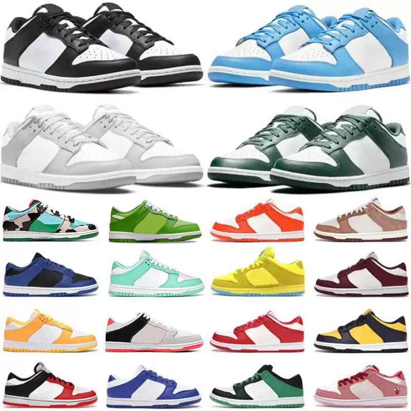 

2023 Men Women Dunks Low Casual Shoes sneakers Panda Black White Grey Fog UNC flat Syracuse Green Glow Chlorophyll Triple Pink trainers Sports Jogging Walking 36-47, 22