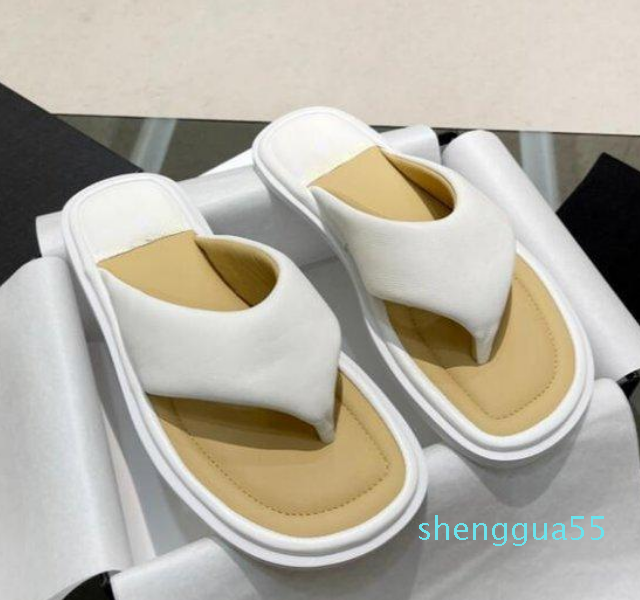

2023 designer Sandals Clouds Women Slippers Square Toe Flip Flops Sheepskin Leather Sandal soft Flat Slides Fashion Luxury Rubber Slipper, Color 6