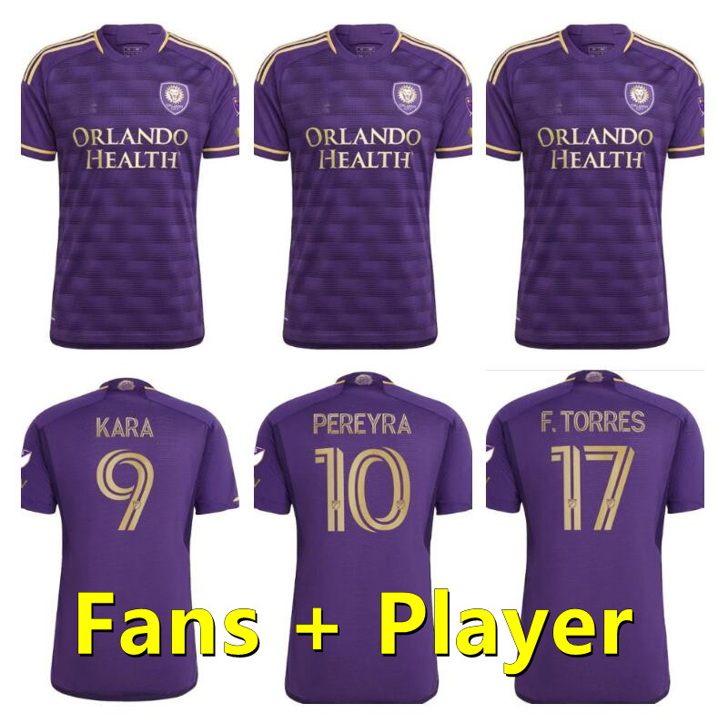 

MLS 2023 Orlando city Soccer Jerseys 2023 2024 KARA PEREYRA OJEDA F.TORRES Football Shirt Uniforms top FANS PLAYER VERSION, Purple