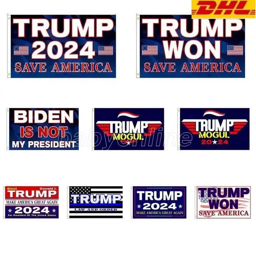 

3*5 FT Trump Won Flag 2024 Election Flags Donald The Mogul Save America 150*90cm Banner DHL Wholesale