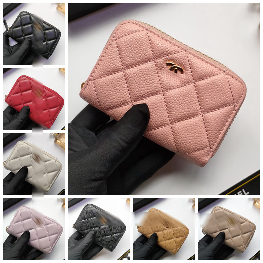 

Designer bags Flower Card Holder Men Women Short Wallet Caviar Leather Womans Purse Man Credit Card Holder Colors Cardholder With Box cc2, Perfume sachet